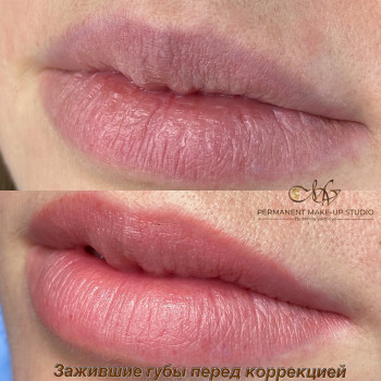 Перманентный макияж губ ( зажившие после 1 процедуры)