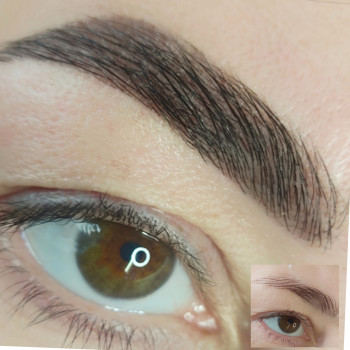 Оформлення брів фарбою