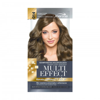 Відтінковий шампунь для волосся Joanna Multi Effect Color Keratin Complex 14 Aromatic Cappuccino, 35 г