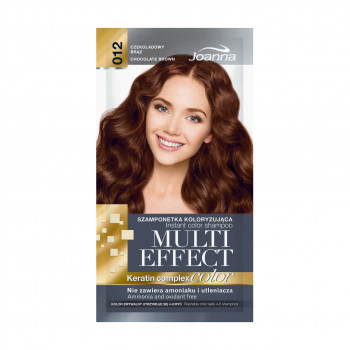 Відтінковий шампунь для волосся Joanna Multi Effect Color Keratin Complex 12 Chocolate Brown, 35 г