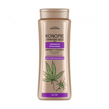 Очищувальний шампунь Joanna для жирного волосся, з насінням конопель, 400 мл