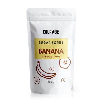 Цукровий скраб для тіла Courage Banana Hands & Body Sugar Scrub Банан, 250 г