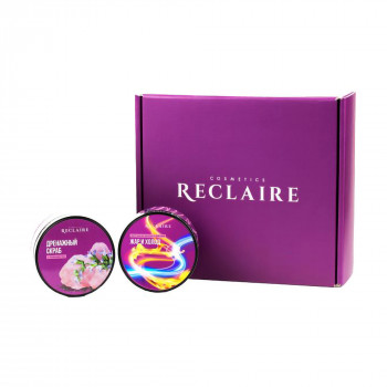 Подарунковий набір Reclaire Жар та холод, подвійний антицелюлітний комплекс для тіла (скраб з насінням чіа, 200 г + обгортання подвійної дії, 200 мл)