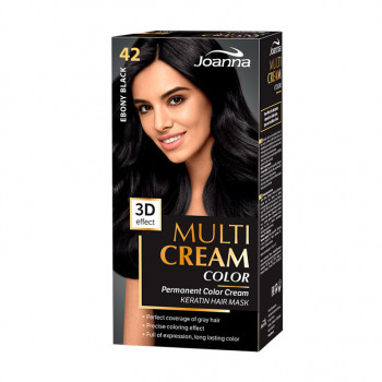 Фарба для волосся Joanna Multi Cream Color 42 Ебеновий чорний, 100 мл
