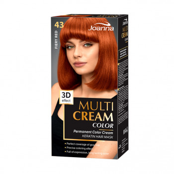 Фарба для волосся Joanna Multi Cream Color 43 Плам'яно-червоний, 100 мл