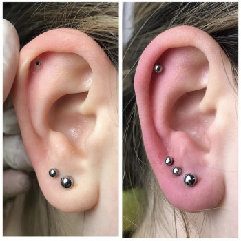 Тату пирсинг уха мочки, фото - Мастер по пирсингу Дарья