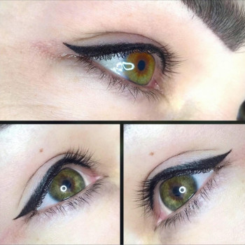 Перманентный макияж стрелки.