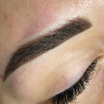 перманент бровей сразу после процедуры