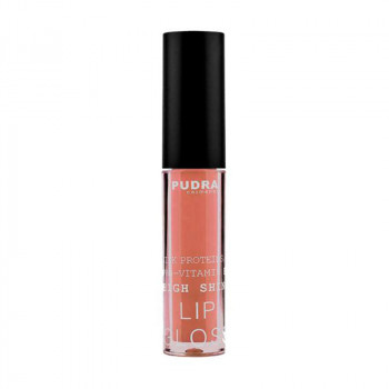 Блиск для губ Pudra Cosmetics High Shine Lip Gloss з протеїнами шовку та провітаміном B5, 09 Beige Pearly, 2.5 г
