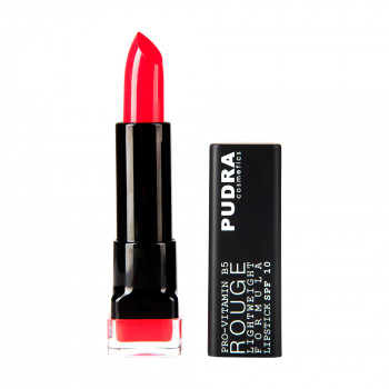 Помада для губ Pudra Cosmetics Rouge Lightweight Formula Lipstick SPF10 з провітаміном B5, 15 Orange Red, 4.5 мл