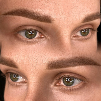 Пудровые брови