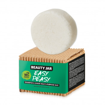 Твердий шампунь-засіб для гоління Beauty Jar Easy Peasy Shampoo & Shave Multi-Purpose Bar, 60 г