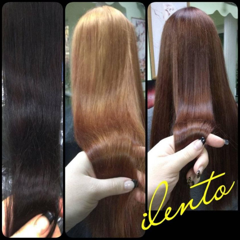 Смена цвета волос (выход из черного), фото - Салон краси Иленто