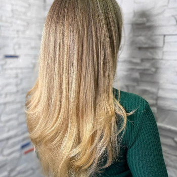 Женская стрижка укладка волос блонд, фото - Салон красоты Fargo