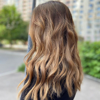 Укладка волос омбре коричневый цвет, фото - Салон красоты Fargo