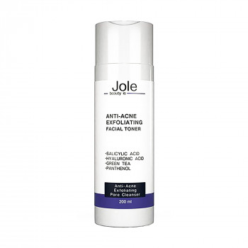Тонер для обличчя Jole Anti-Acne Exfoliating Facial Toner Анти-акне, з саліциловою кислотою 2%, 200 мл