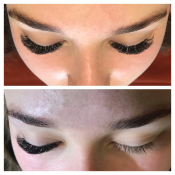 На данном фото еффект лисичка, густота 3д, изгиб D, цвет -чё