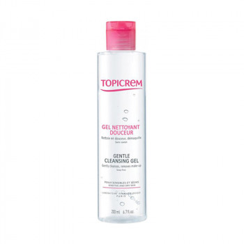 М'який очищувальний гель для обличчя, тіла та волосся Topicrem Gentle Cleansing Gel для чутливої та сухої шкіри, 200 мл