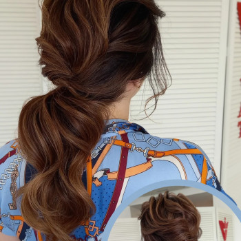 Низький хвіст, фото - перукар-стиліст Юлія Сушинська