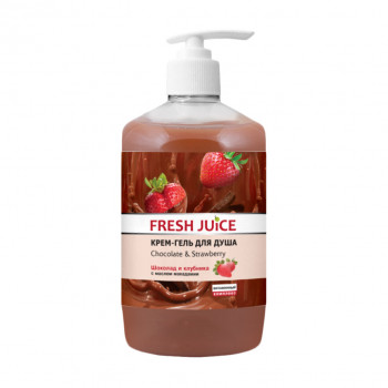 Крем-гель для душу Fresh Juice Chocolate & Strawberry, 750 мл