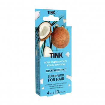 Концентрована есенція для волосся Tink For Hair Кокос та гіалурон, 4*10 мл