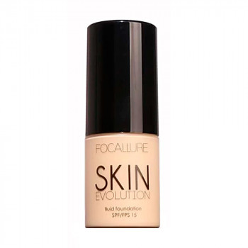 Тональна основа-флюїд для обличчя Focallure Skin Evolution Fluid Foundation SPF 15, 01 Alabaster, 30 мл
