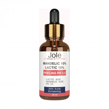 Пілінг для обличчя Jole Mandelic 10% + Lactic 10% Peeling pH 3.5 з мигдальною та молочною кислотами, 30 мл