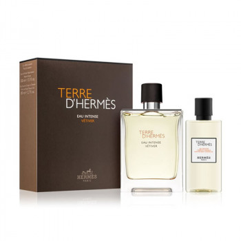 Набір чоловічий Hermes Terre D'Hermes Eau Intense Vetiver (парфумована вода, 100 мл + парфумований гель для душу, 80 мл)