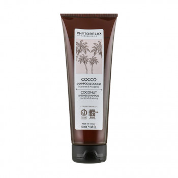 Живильний шампунь та гель для душу 2 в 1 Phytorelax Laboratories Coconut Shower Shampoo, 250 мл
