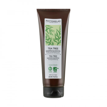 Шампунь та гель для душу 2 в 1 Phytorelax Laboratories Tea Tree Shower Shampoo Зволоження та освіжальний ефект, 250 мл