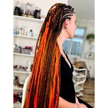 Плетение волос косички на всю голову, фото - Брейдер Татьяна Косичка