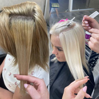 Тотал Блонд=стрічкове нарощення