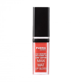 Матовий блиск для губ Pudra Cosmetics Maxi Matt Long Lasting Lip Gloss з протеїнами шовку та провітаміном B5, 04, 7 мл
