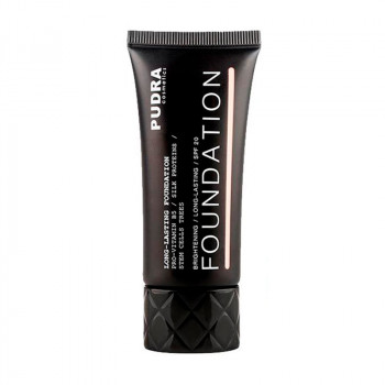 Матувальна тональна основа для обличчя Pudra Cosmetics Brightening Long Lasting Foundation SPF 20, 04 Deep Bronze, 40 мл
