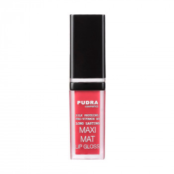 Матовий блиск для губ Pudra Cosmetics Maxi Matt Long Lasting Lip Gloss з протеїнами шовку та провітаміном B5, 13, 7 мл