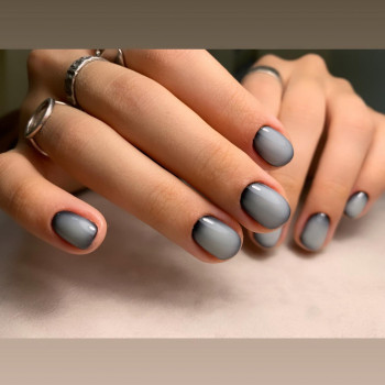 серый маникюр, серый маникюр