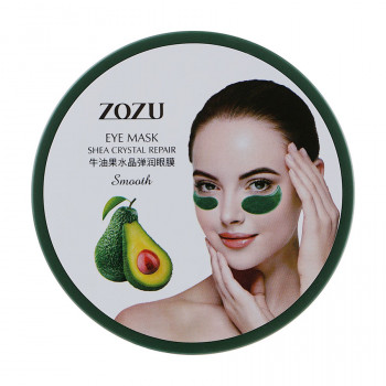 Гідрогелеві патчі для шкіри навколо очей Zozu Shea Crystal Repair Smooth Eye Mask з екстрактом авокадо та олією Ши, 60 шт