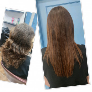 Кератиновое выпрямление.