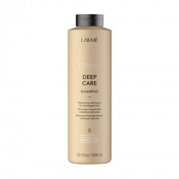 Відновлювальний шампунь Lakme Teknia Deep Care Shampoo для пошкодженого та сухого волосся, 1 л