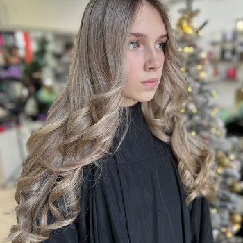 Укладка волос русый цвет женская прическа, фото - Салон красоты BEAUTY PRO SALON