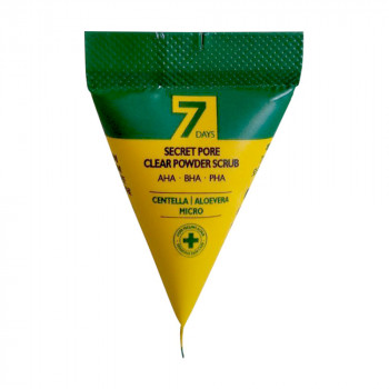 Скраб для глибокого очищення пор May Island 7 Days Secret Pore Clear Powder Scrub з екстрактом азіатської центели, AHA, BHA, PHA, 5 мл
