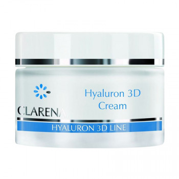 Ультразволожувальний крем Clarena Hyaluron 3D Line Hyaluron 3D Cream для сухої та зрілої шкіри обличчя, з гіалуроновою кислотою, 50 мл