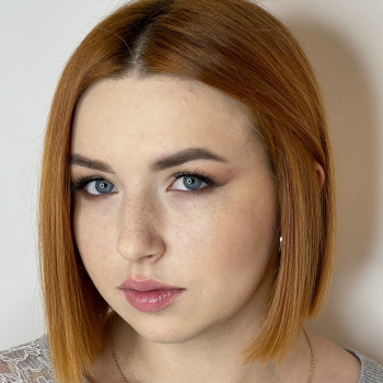 Мідний колір волосся професійний макіяж, фото - Салон краси Magnifica.