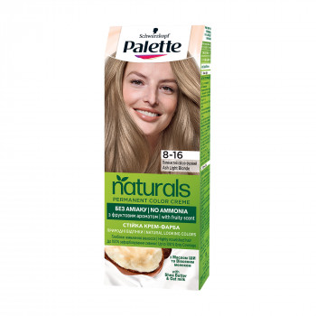 Безаміачна фарба для волосся Palette Naturals Permanent Color Creme, 8-16 Попелястий світло-русявий, 110 мл
