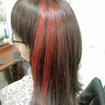 Сплит окрашивание колорирование красный цвет волос, фото - Парикмахер-визажист Людмила Кондратенко