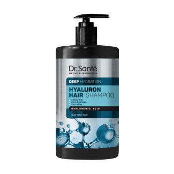 Шампунь Dr. Sante Hyaluron Hair Deep Hydration Shampoo для глибокого зволоження волосся, 1 л