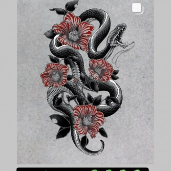 Тату змея на руке эскиз, фото - Тату мастер Дмитрий Tattooin