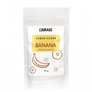 Цукровий скраб для рук та тіла Courage Hands & Body Sugar Scrub Банан, 50 г
