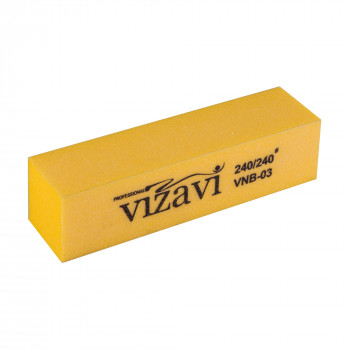 Баф для нігтів Vizavi Professional VNB-03 240/240 гритів, жовтий