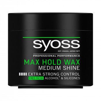 Віск для укладання волосся Syoss Max Hold Wax Екстрасильна фіксація, 150 мл